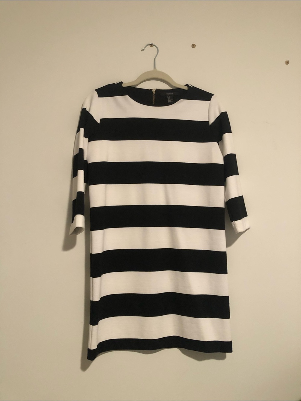 Forever 21 Black and White Striped Shift Dress